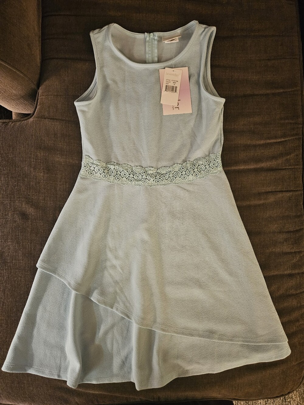 Lavender brand Girls Mint Color A Line Dress in size 14 NWT